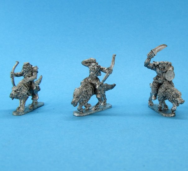 U18-4020 Orc Wolf Rider Archers (6) - Click Image to Close