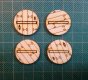 WB010 25mm Round bases w/boards pattern +slot (10)